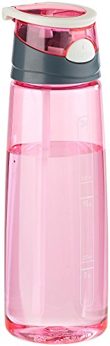 PEARL sports BPA-freie Kunststoff-Trinkflasche mit Einhand-Verschluss, 700 ml, pink