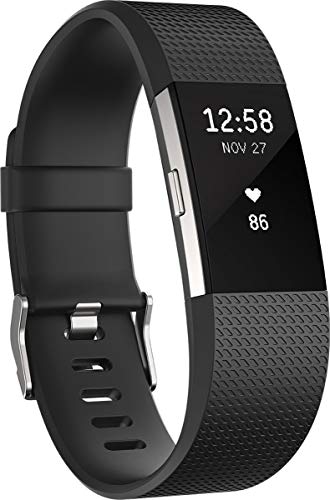Fitbit Charge 2 Heart Rate and Fitness Wrist Band, schwarz, Large